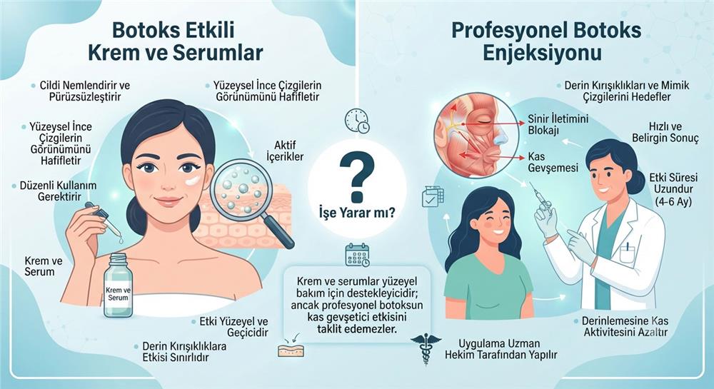 Botoks Etkili Krem ve Serumlar İşe Yarar mı Botoks Etkili Krem ve Serumlar İşe Yarar mı