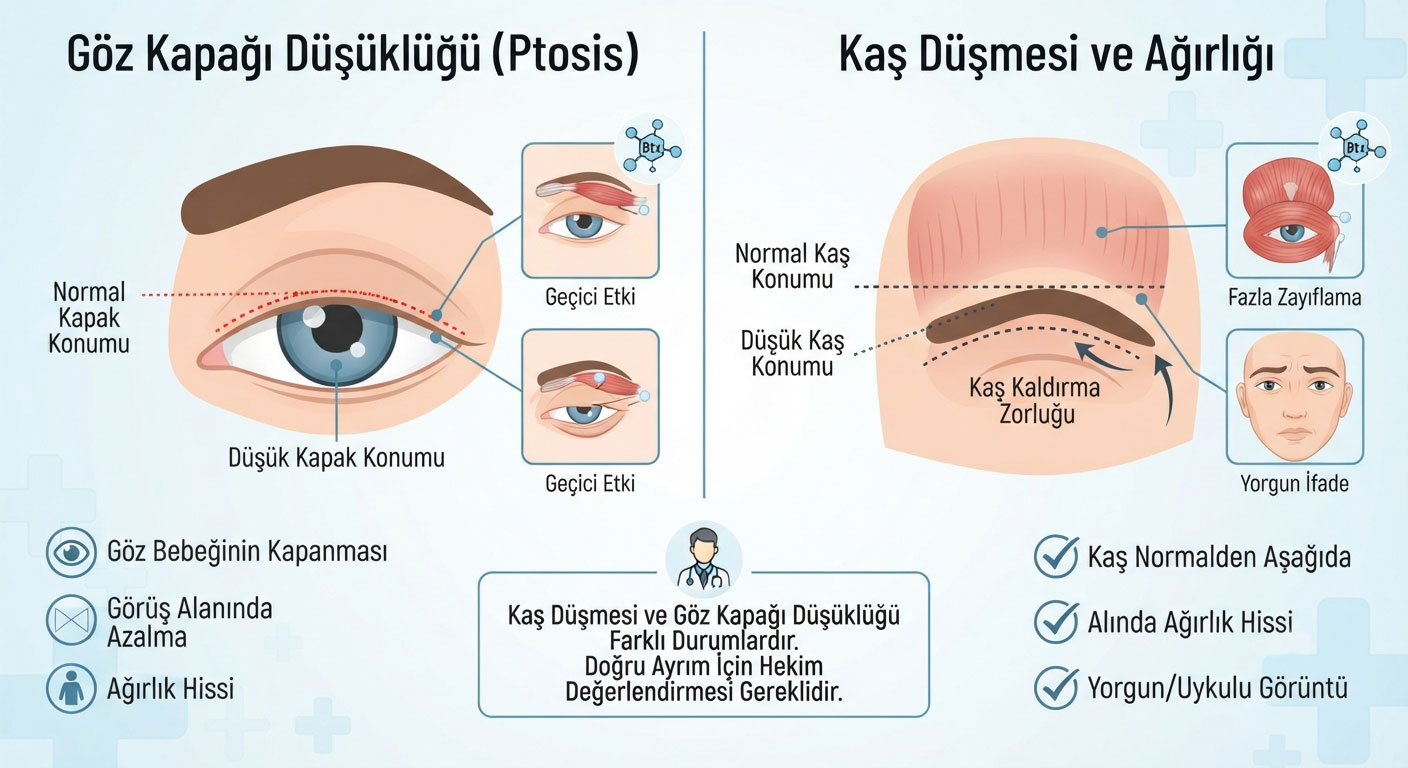 Botoks Sonrası Göz Kapağı Düşüklüğü