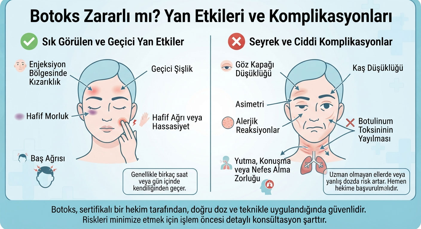 Botoks Zararlı mı? Yan Etkileri ve Komplikasyonları